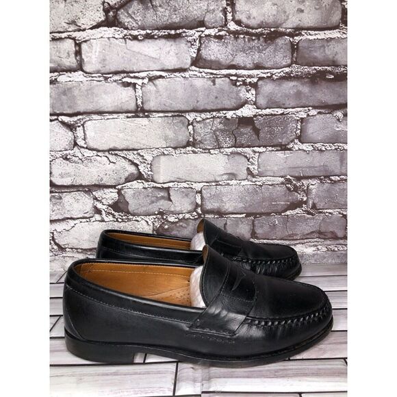 Allen Edmonds Cavanaugh Black Leather Handcrafted Penny Loafers Men’s 10.5 3E US - Picture 3 of 16